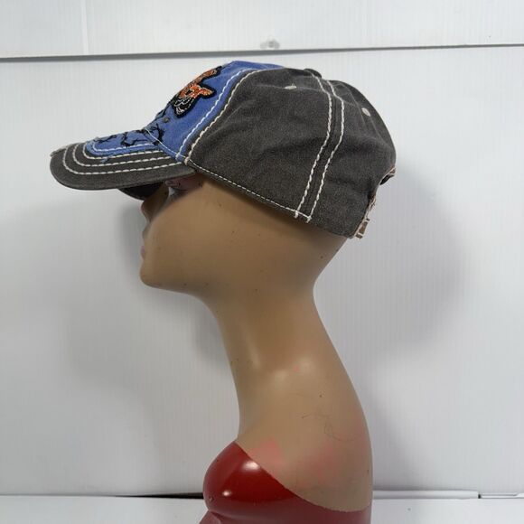 Lot Of 3 Women's Distressed Hats Truckers Caps - NYC-lackpard-blessed-EUC - Picture 5 of 12